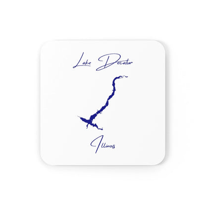 Illinois  Lake  Decatur  Coaster  Set  front  position  view  from  front  3.75  x  3.75.webp