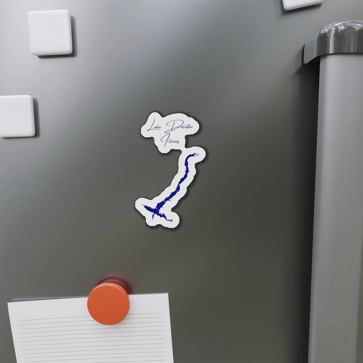 Illinois  Lake  Decatur  Die  Cut  Magnet  front  position  view  from  context-1  4  x  4.webp