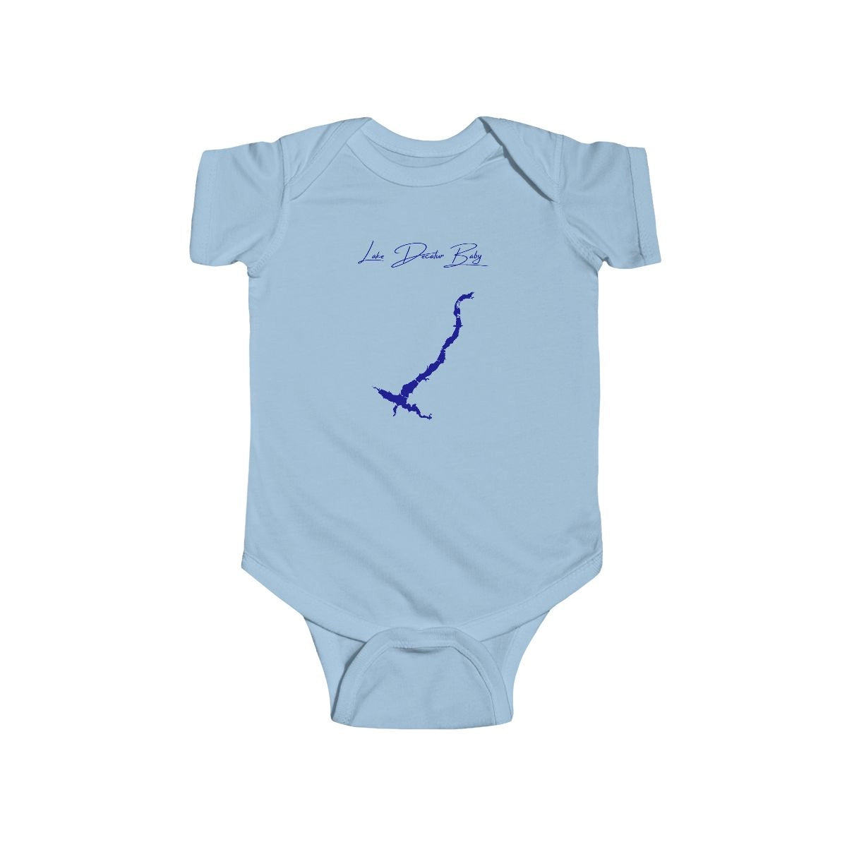 Illinois  Lake  Decatur  Onesie  front  position  view  from  front  light  blue.webp