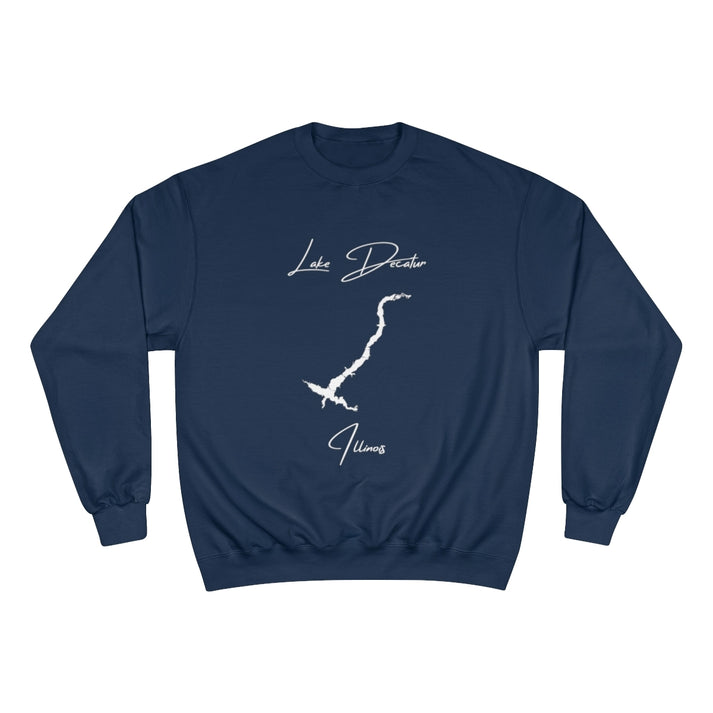 Illinois  Lake  Decatur  Sweatshirt  front  position  view  from  front  navy.webp