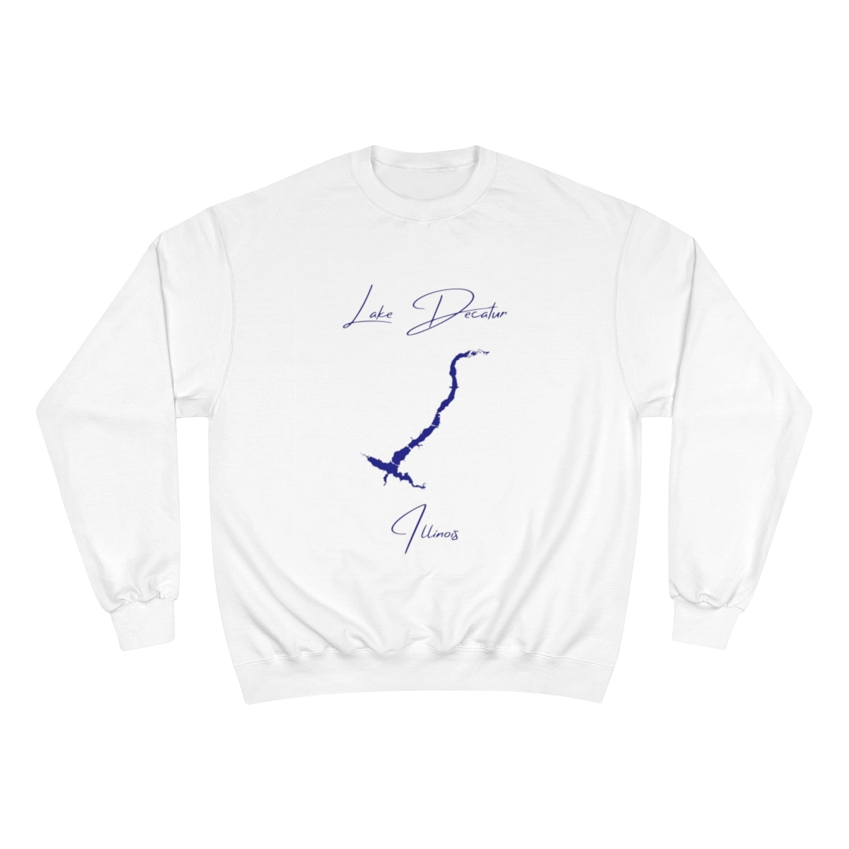 Illinois  Lake  Decatur  Sweatshirt  front  position  view  from  front  white.webp