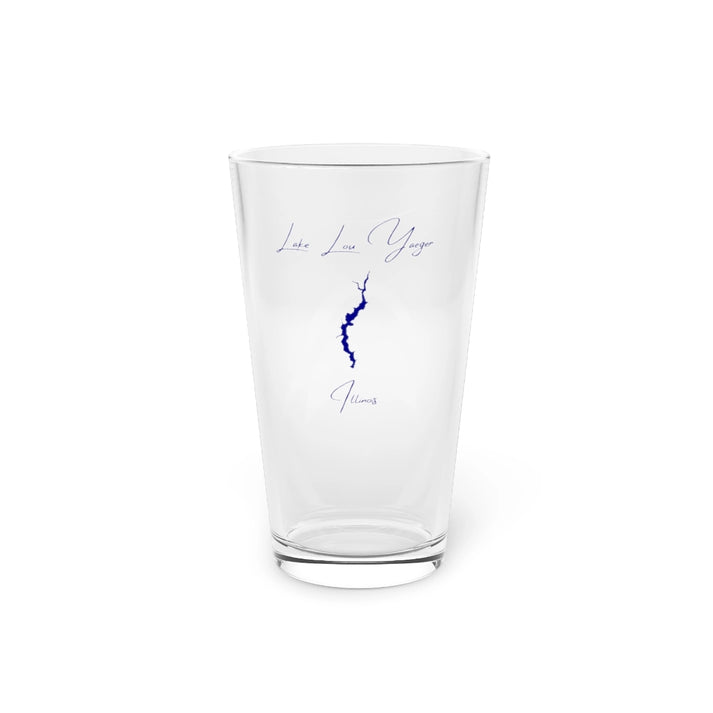 Illinois  Lake  Lou  Yaeger  16oz  Pint  Glass  front  position  view  from  front  16oz.webp