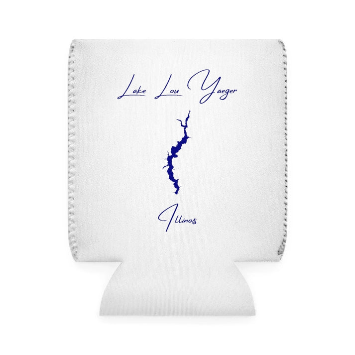 Illinois  Lake  Lou  Yaeger  Can  Koozie  front  position  view  from  front-1  white.webp