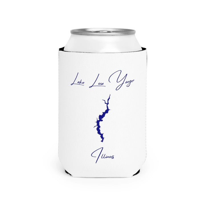 Illinois  Lake  Lou  Yaeger  Can  Koozie  front  position  view  from  front-2  white.webp