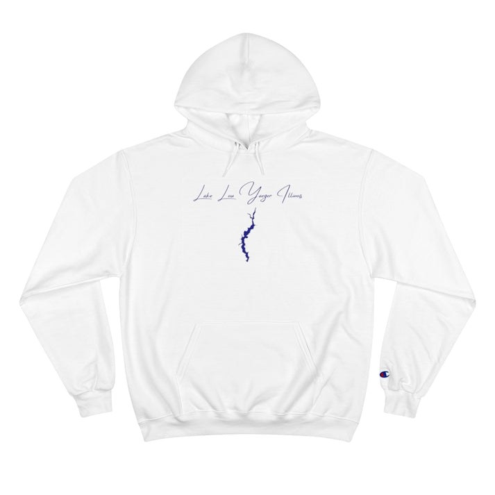 Illinois  Lake  Lou  Yaeger  Hoodie  front  position  view  from  front  white.webp