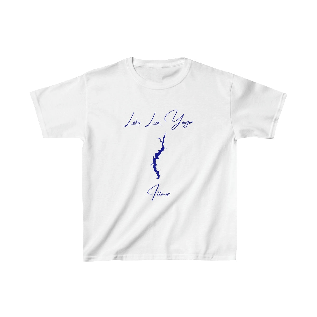 Illinois  Lake  Lou  Yaeger  Youth  T-shirt  front  position  view  from  front  white.webp