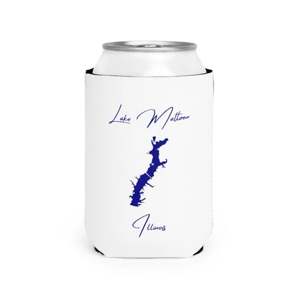Illinois  Lake  Mattoon  Can  Koozie  front  position  view  from  front-2  white.webp