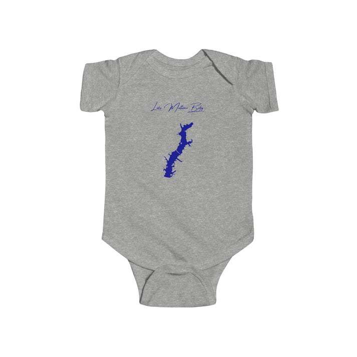 Illinois  Lake  Mattoon  Onesie  front  position  view  from  front  heather.webp