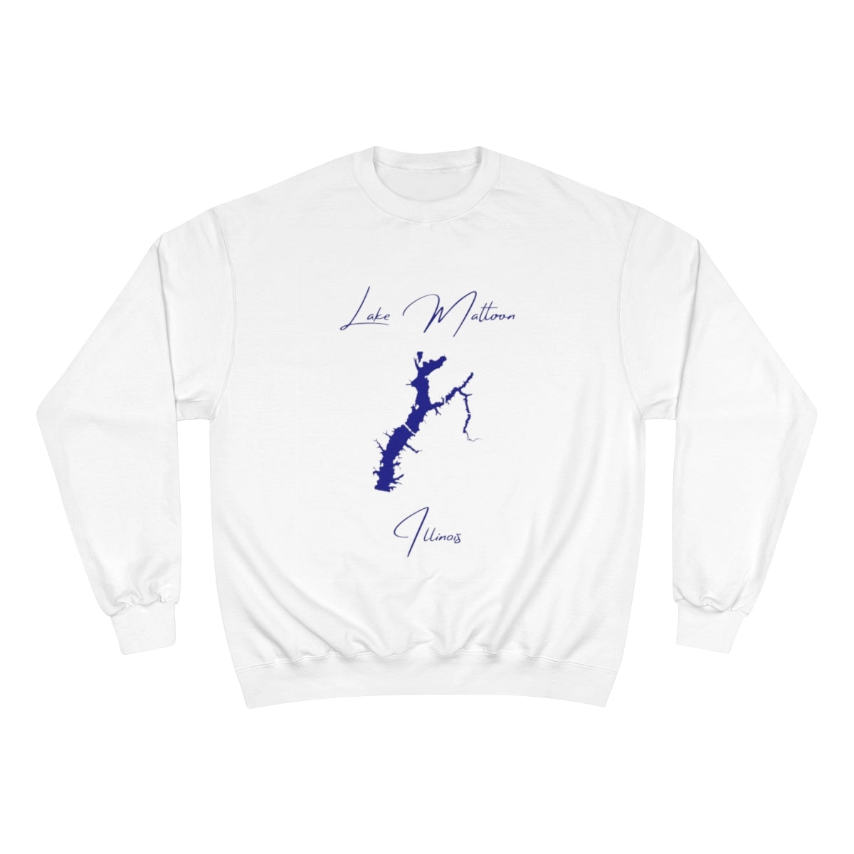 Illinois  Lake  Mattoon  Sweatshirt  front  position  view  from  front  white.webp