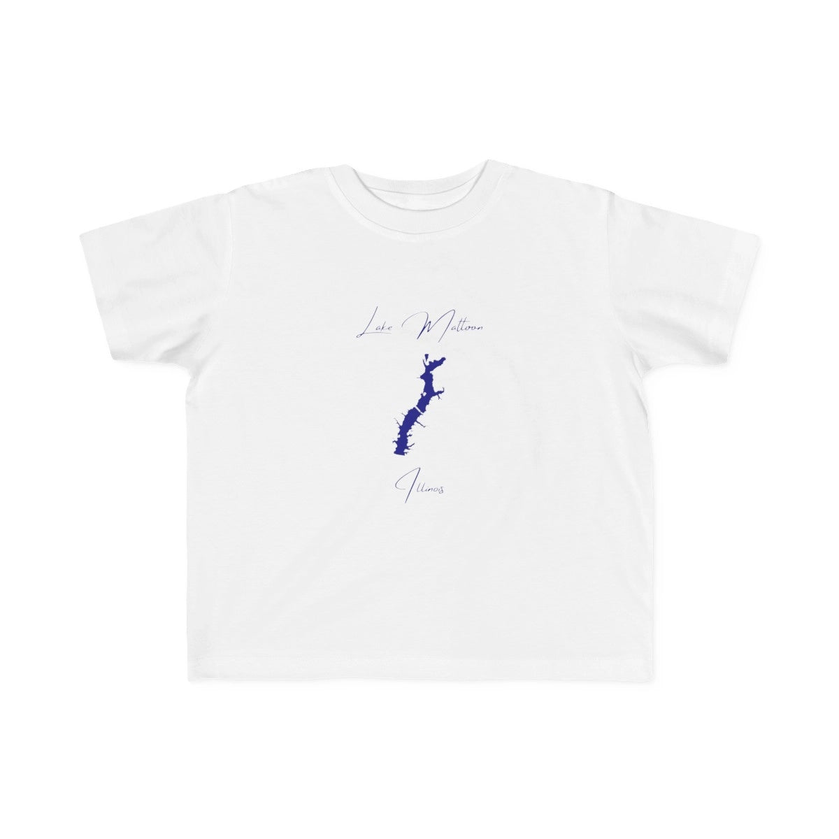 Illinois  Lake  Mattoon  Toddler  T-shirt  front  position  view  from  front  white.webp