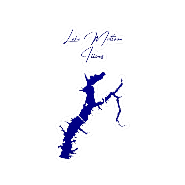 Illinois  Lake  Mattoon  Vinyl  Decal  other  position  view  from  front  4  x  6.webp
