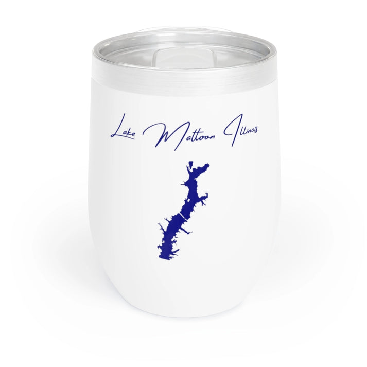 Illinois  Lake  Mattoon  Wine  Tumbler  front  position  view  from  front  white.webp