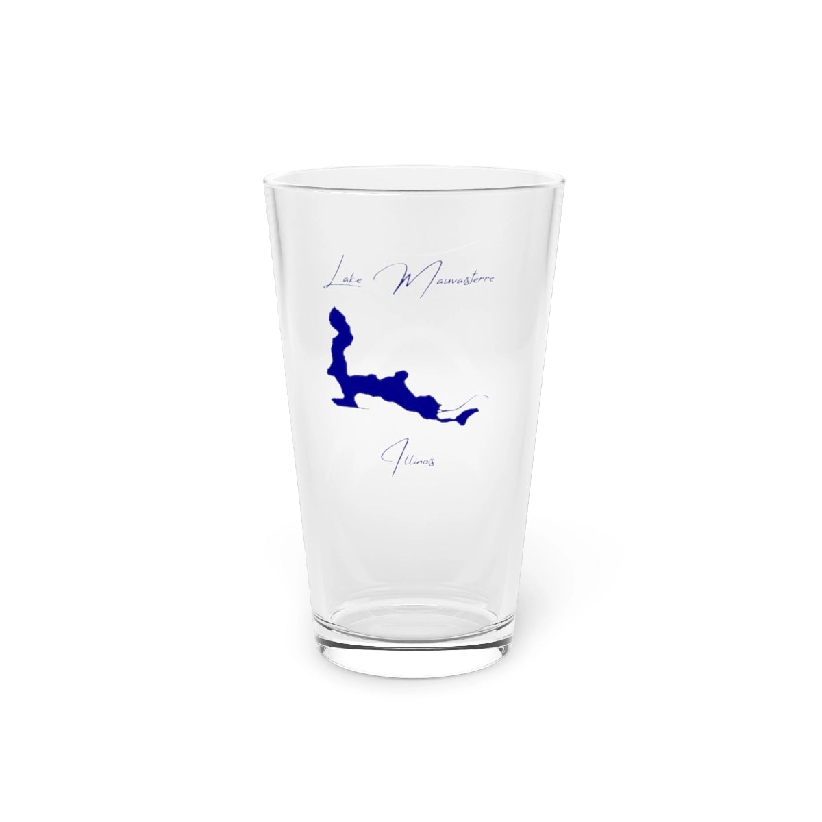 Illinois  Lake  Mauvaisterre  16oz  Pint  Glass  front  position  view  from  front  16oz.webp