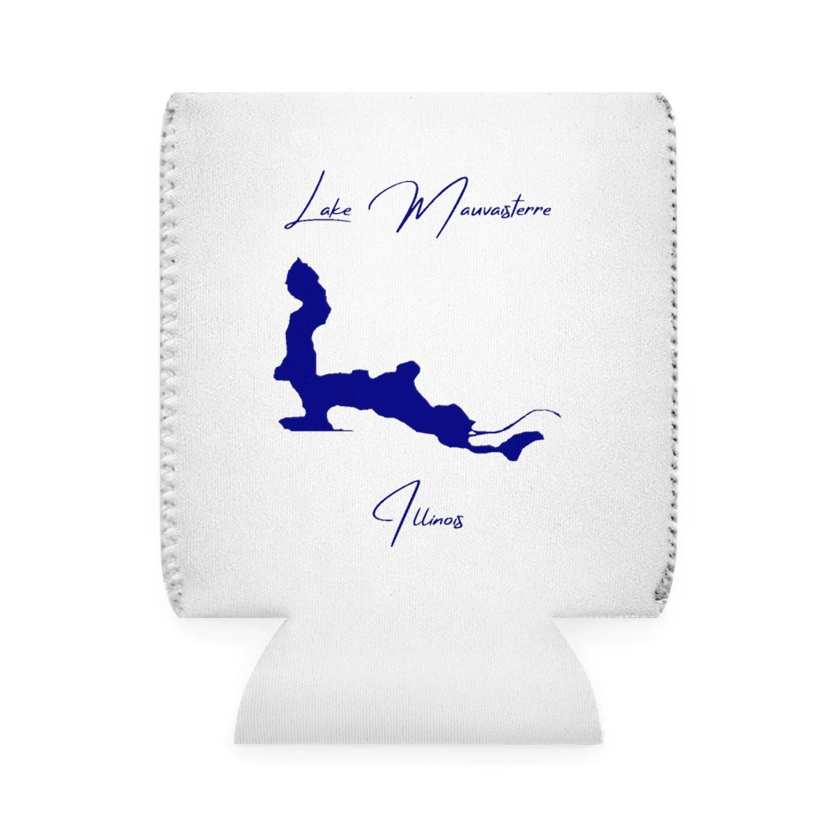 Illinois  Lake  Mauvaisterre  Can  Koozie  front  position  view  from  front-1  white.webp