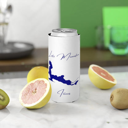 Illinois  Lake  Mauvaisterre  Slim  Can  Koozie  front  position  view  from  context-2  white.webp