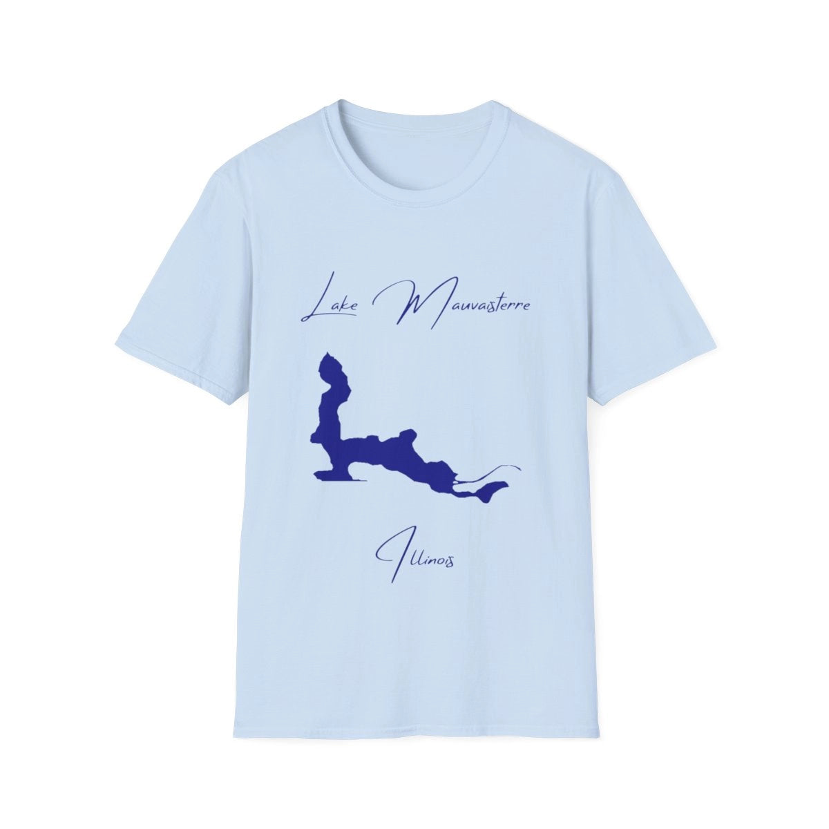 Illinois  Lake  Mauvaisterre  T-shirt  front  position  view  from  front  light  blue.webp