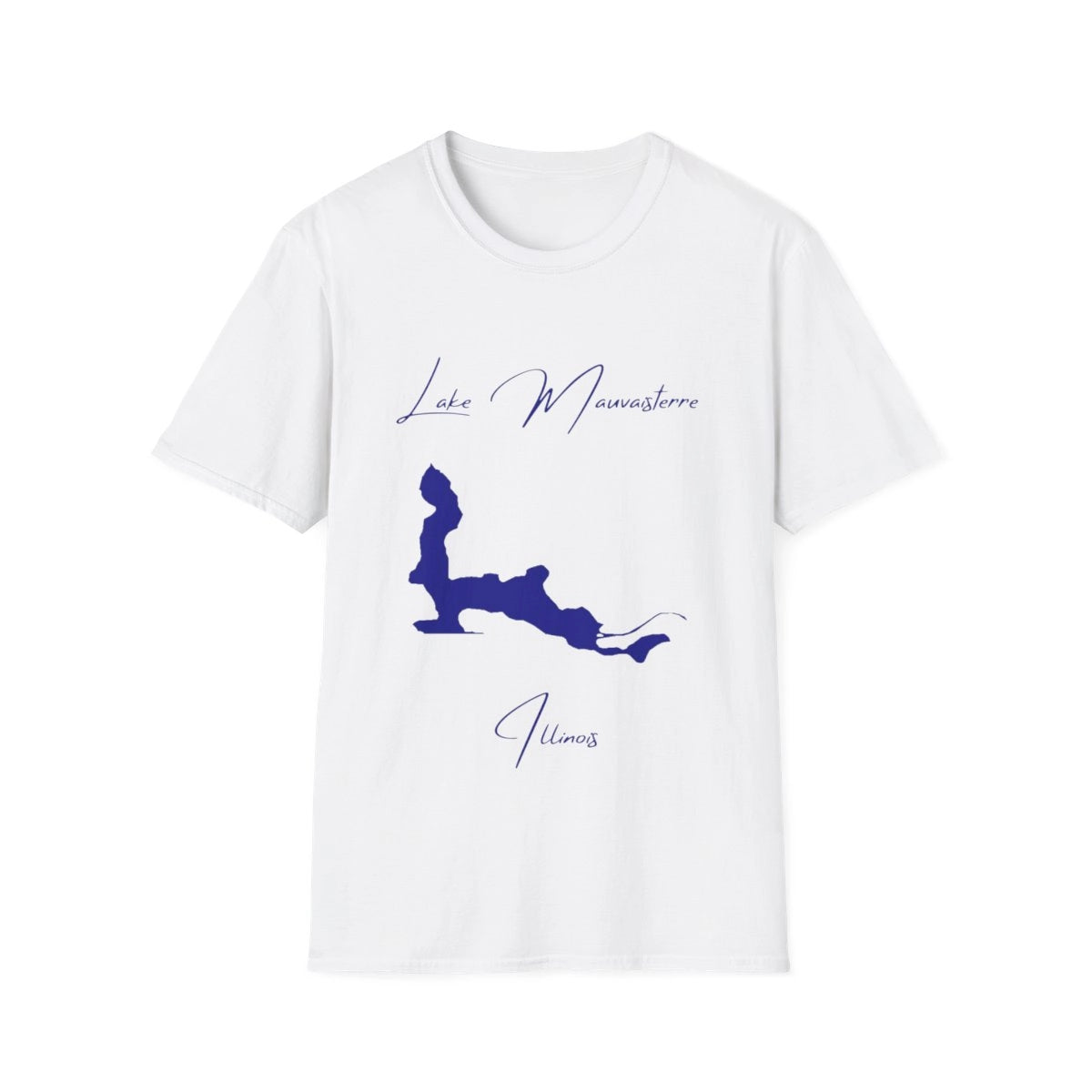 Illinois  Lake  Mauvaisterre  T-shirt  front  position  view  from  front  white.webp