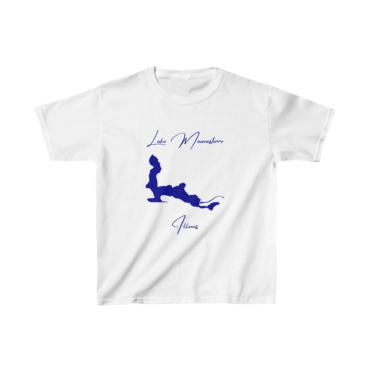 Illinois  Lake  Mauvaisterre  Youth  T-shirt  front  position  view  from  front  white.webp