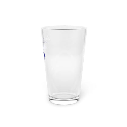 Illinois  Lake  Michigan-Huron  16oz  Pint  Glass  front  position  view  from  right  16oz.webp