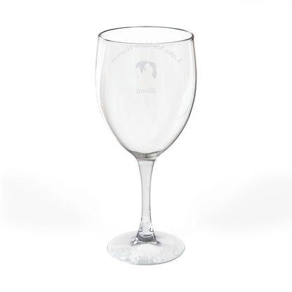 Illinois  Lake  Michigan-Huron  Engraved  Wine  Glass  other  position  view  from  back  10.5oz.webp