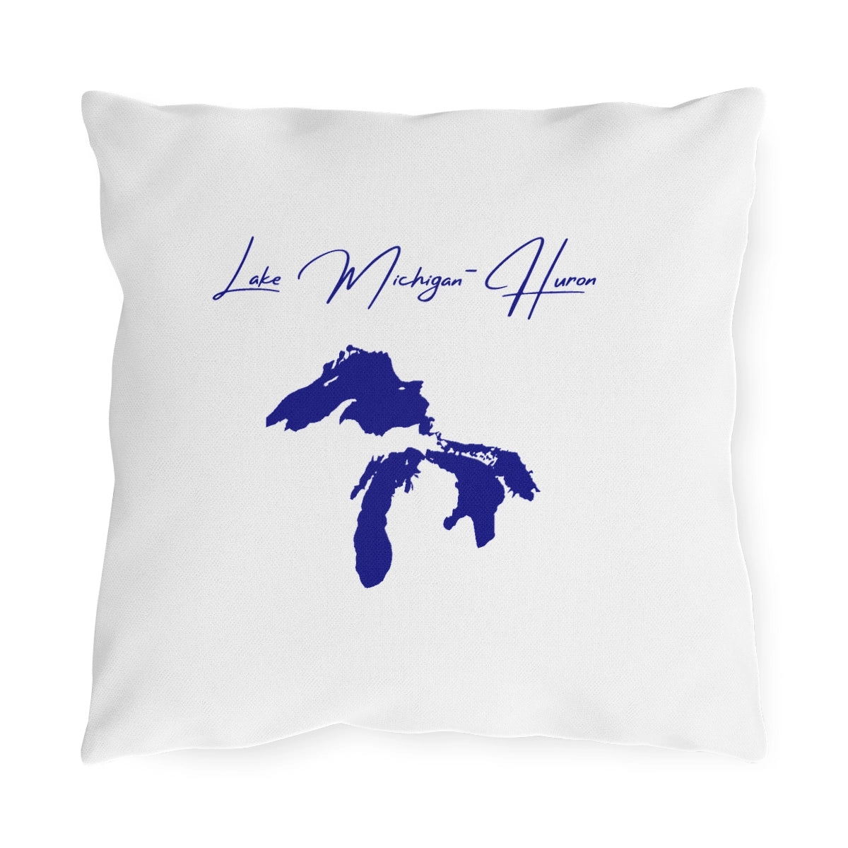 Illinois  Lake  Michigan-Huron  Outdoor  Pillow  front  position  view  from  front  16  x  16.webp