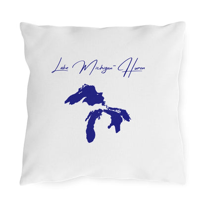 Illinois  Lake  Michigan-Huron  Outdoor  Pillow  front  position  view  from  front  16  x  16.webp