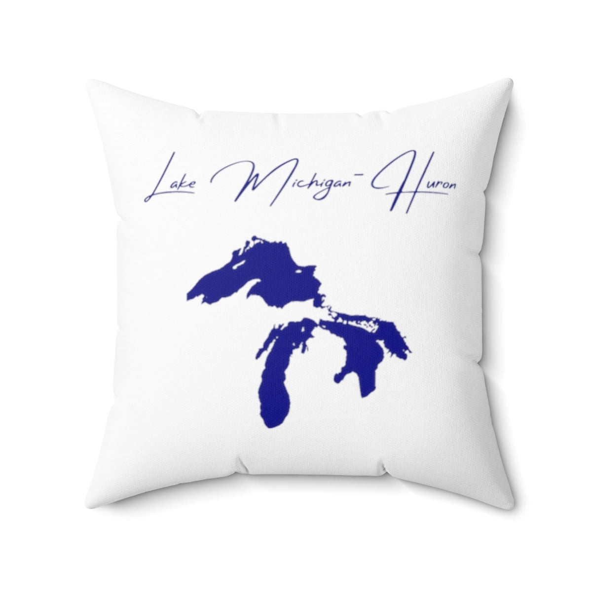 Illinois  Lake  Michigan-Huron  Pillow  front  position  view  from  back  20  x  20.webp