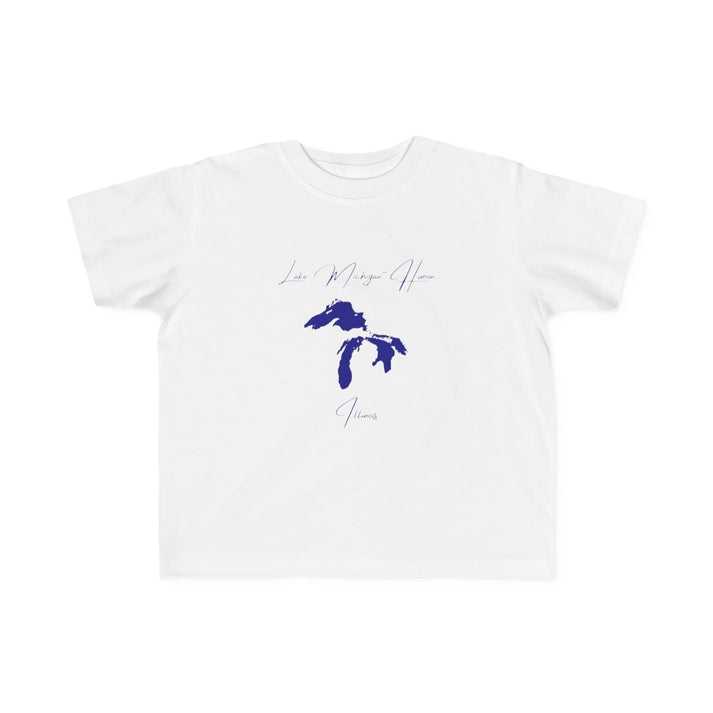 Illinois  Lake  Michigan-Huron  Toddler  T-shirt  front  position  view  from  front  white.webp