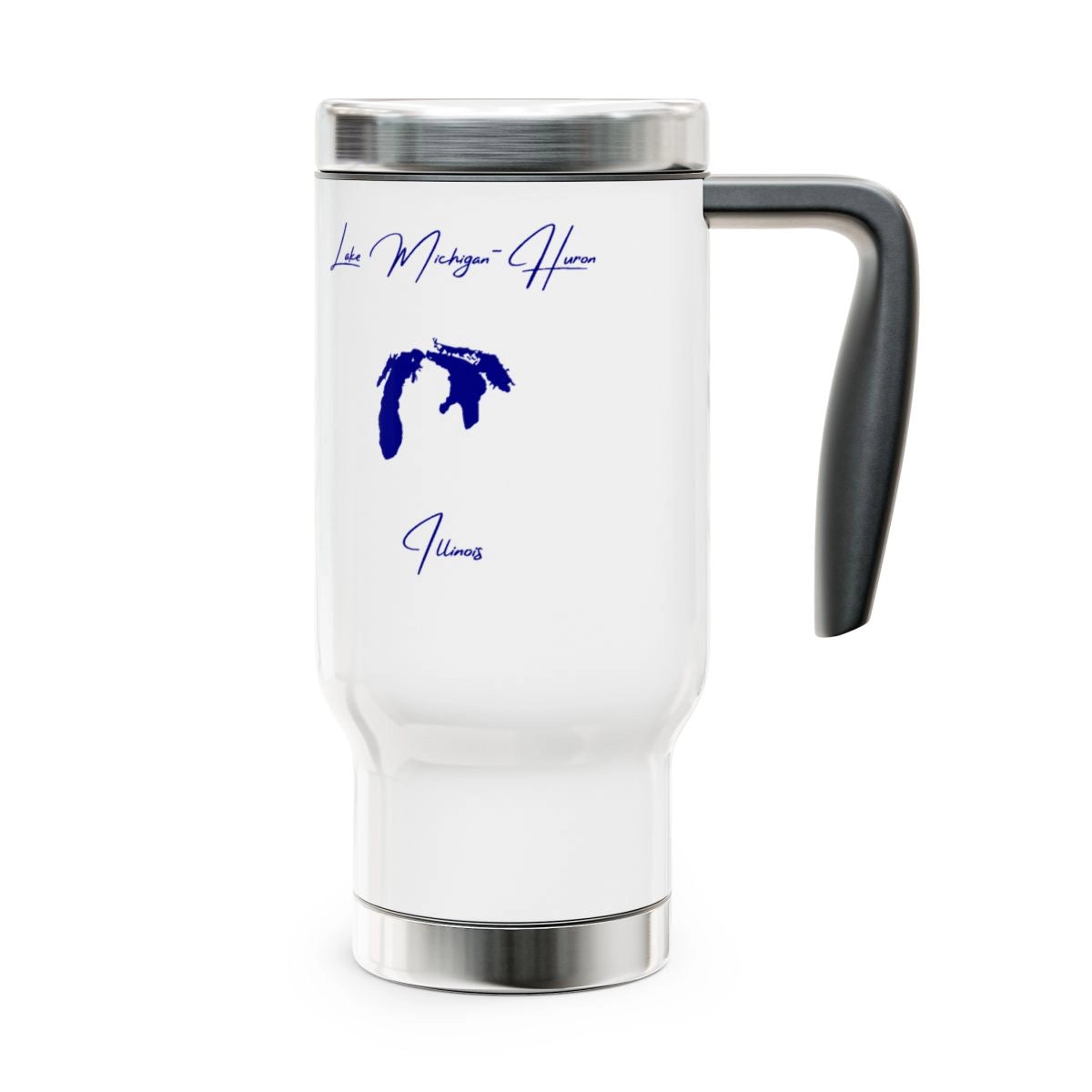 Illinois  Lake  Michigan-Huron  Travel  Mug  other  position  view  from  right  14oz.webp