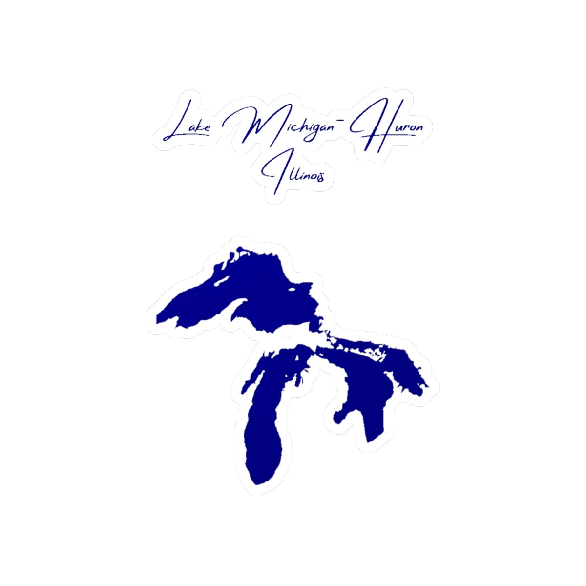 Illinois  Lake  Michigan-Huron  Vinyl  Decal  other  position  view  from  front  4  x  6.webp