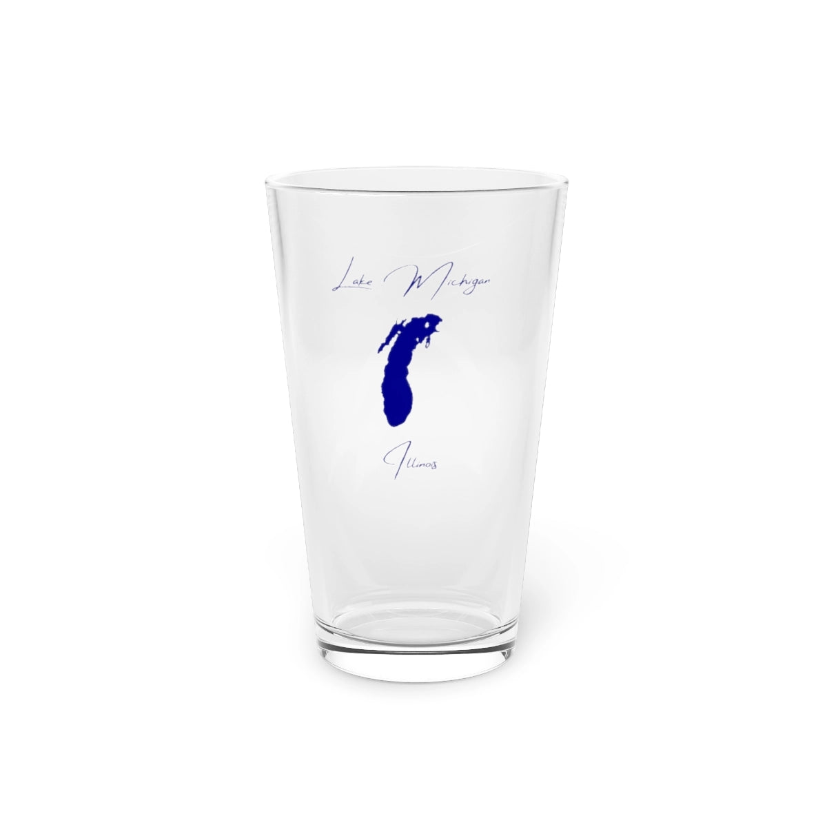 Illinois  Lake  Michigan  16oz  Pint  Glass  front  position  view  from  front  16oz.webp