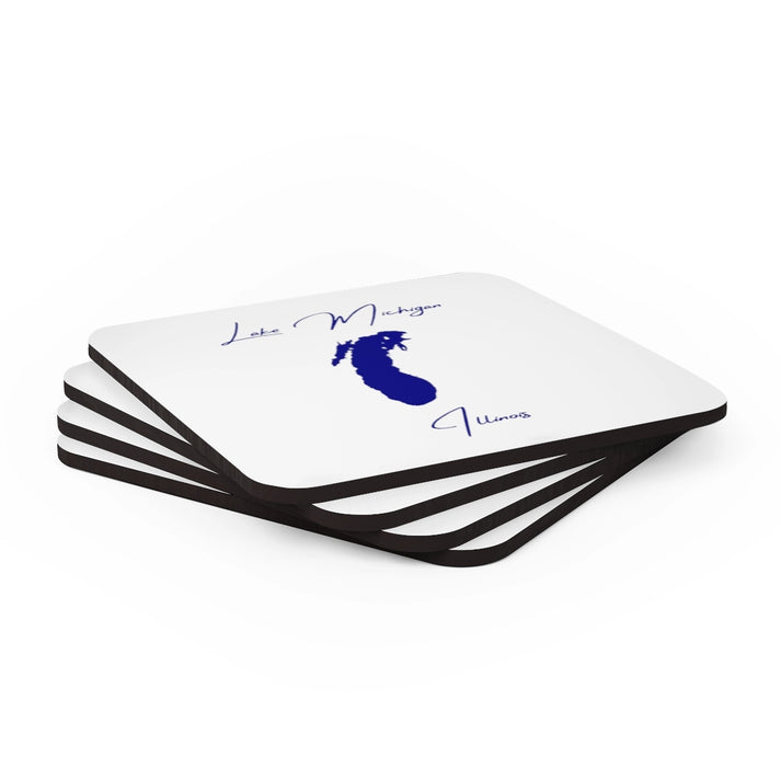 Illinois  Lake  Michigan  Coaster  Set  front  position  view  from  stacked  3.75  x  3.75.webp