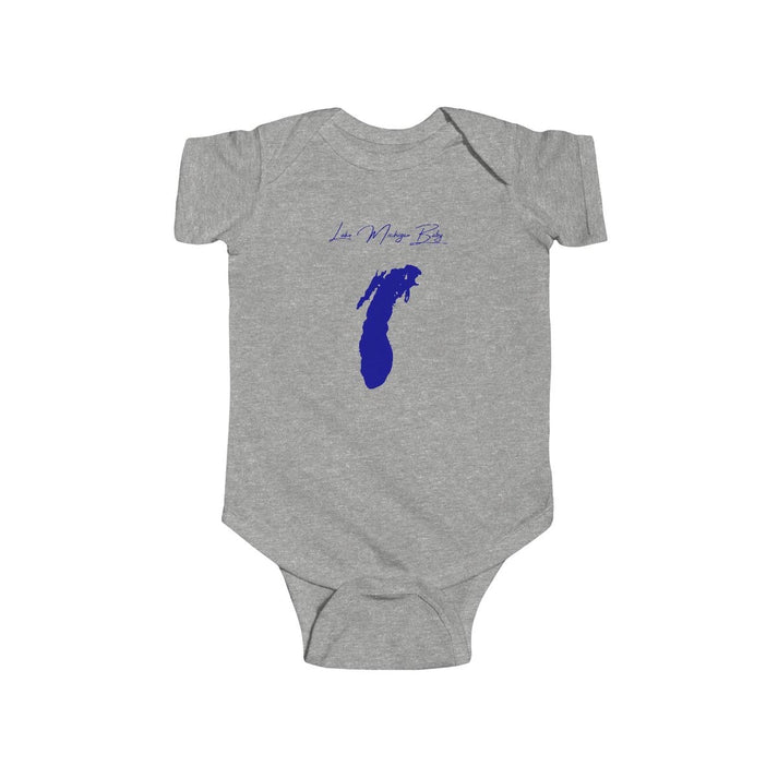 Illinois  Lake  Michigan  Onesie  front  position  view  from  front  heather.webp