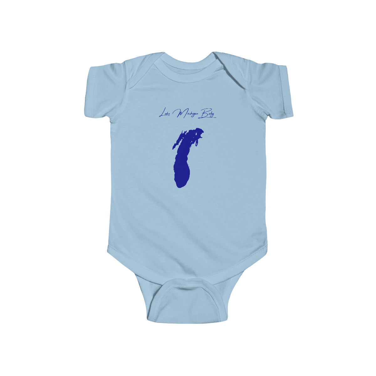 Illinois  Lake  Michigan  Onesie  front  position  view  from  front  light  blue.webp