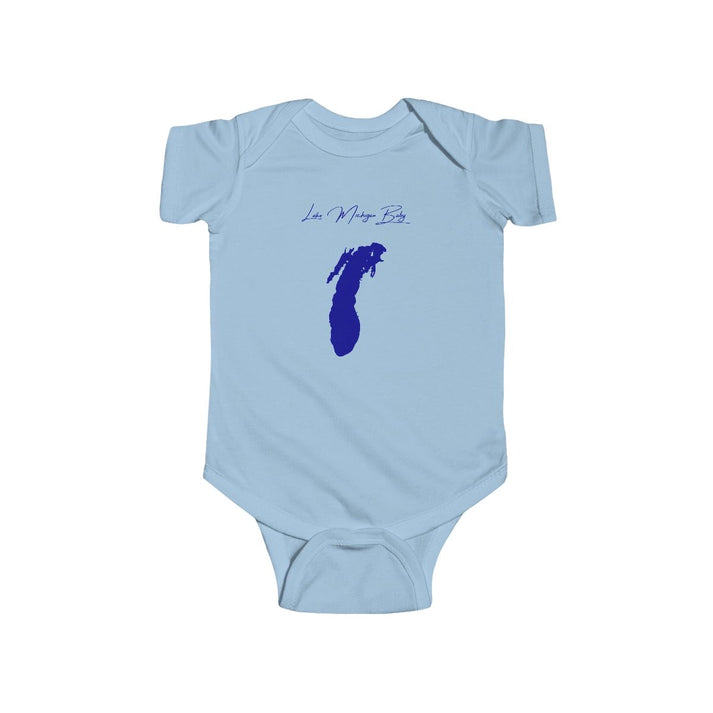 Illinois  Lake  Michigan  Onesie  front  position  view  from  front  light  blue.webp