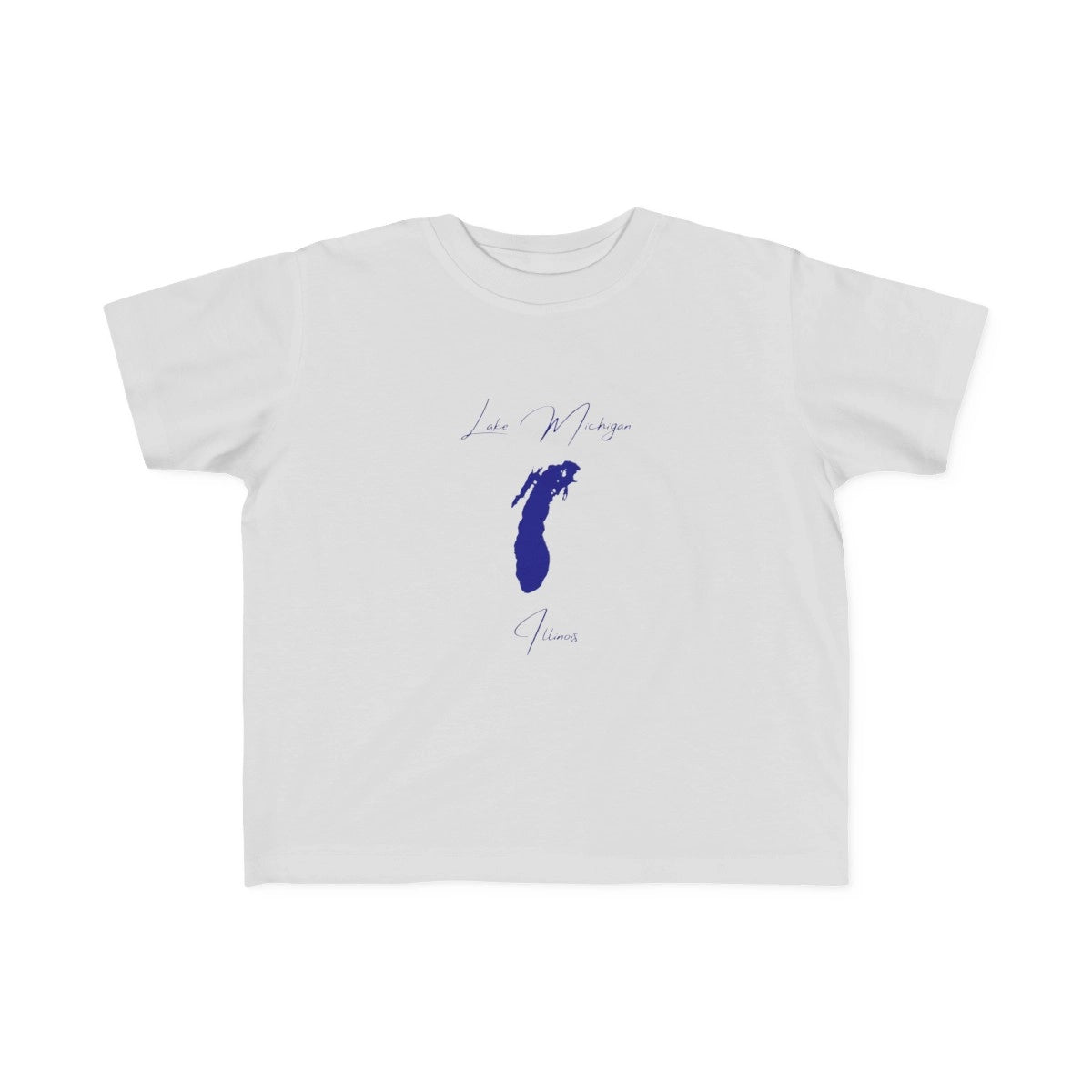 Illinois  Lake  Michigan  Toddler  T-shirt  front  position  view  from  front  silver.webp