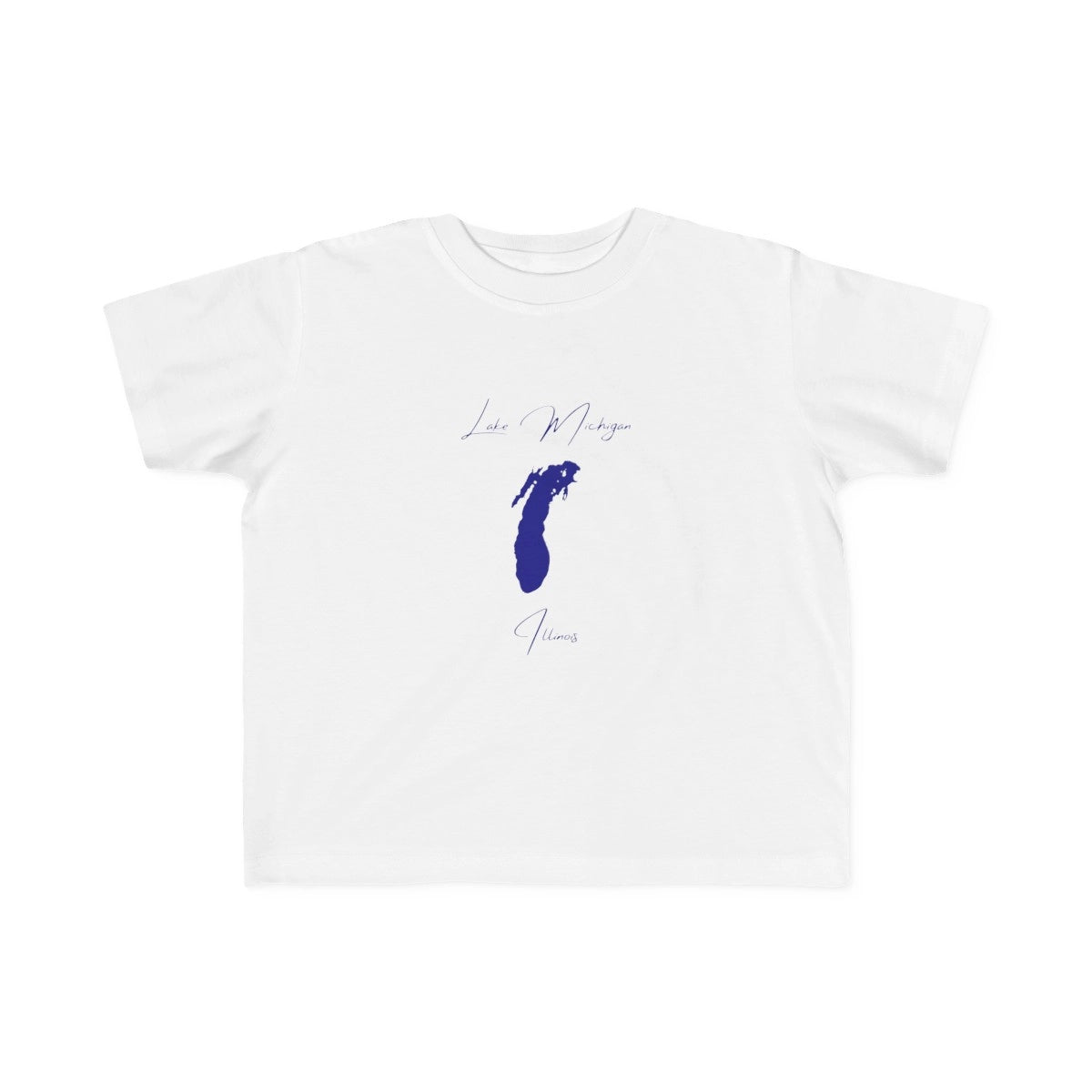 Illinois  Lake  Michigan  Toddler  T-shirt  front  position  view  from  front  white.webp