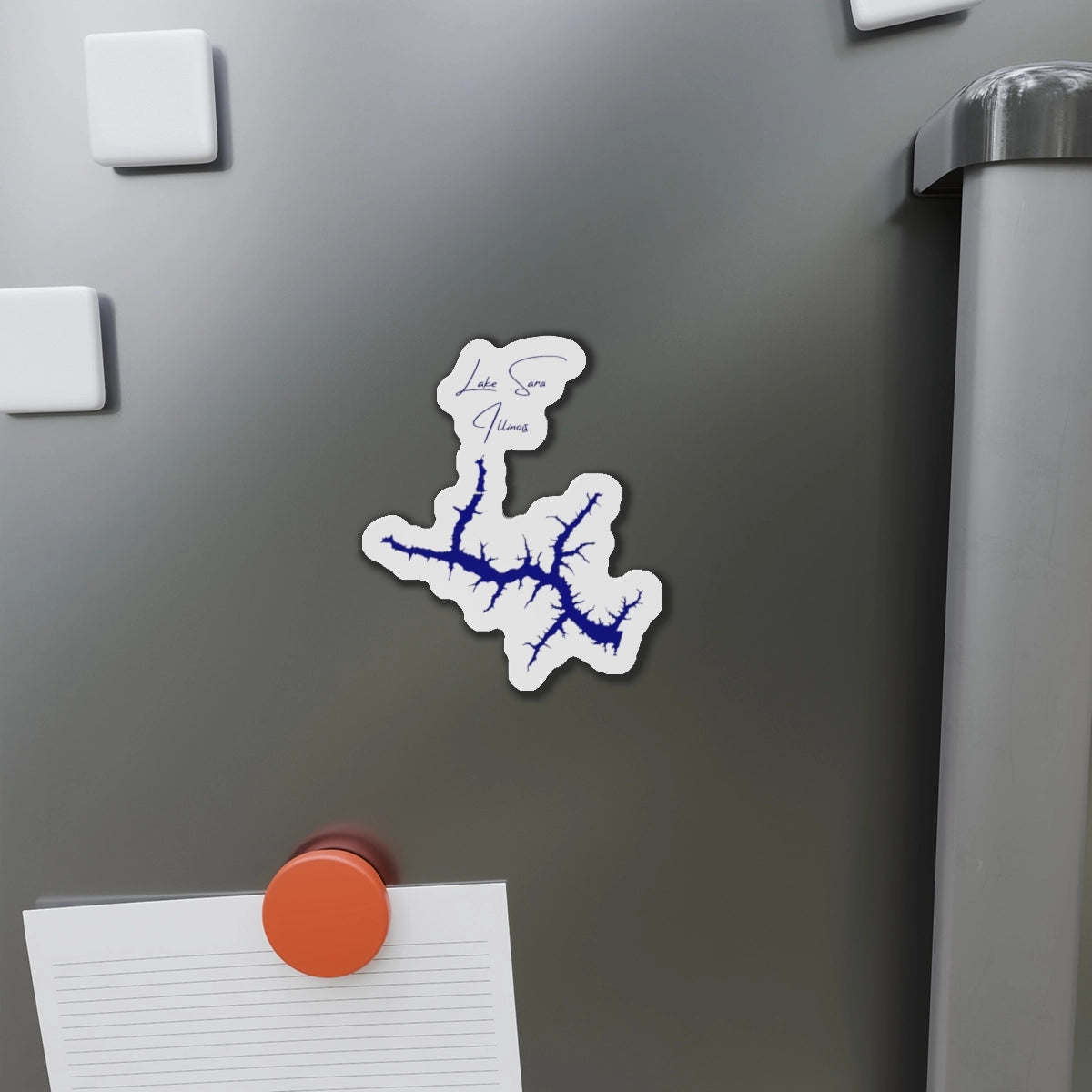 Illinois  Lake  Sara  Die  Cut  Magnet  front  position  view  from  context-1  4  x  4.webp