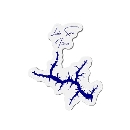 Illinois  Lake  Sara  Die  Cut  Magnet  front  position  view  from  front  4  x  4.webp