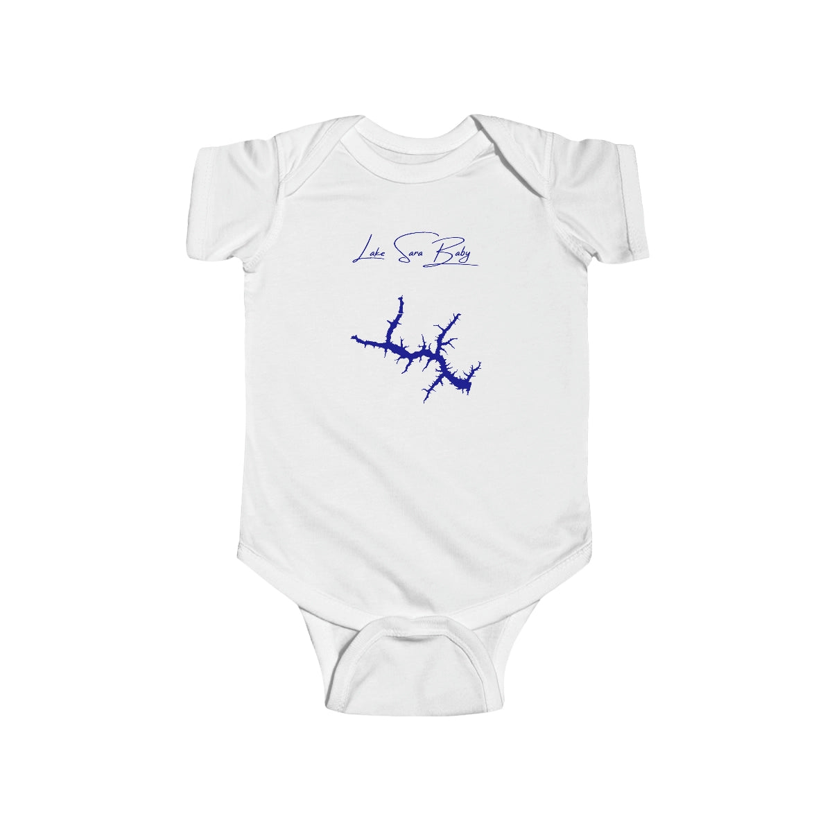 Illinois  Lake  Sara  Onesie  front  position  view  from  front  white.webp