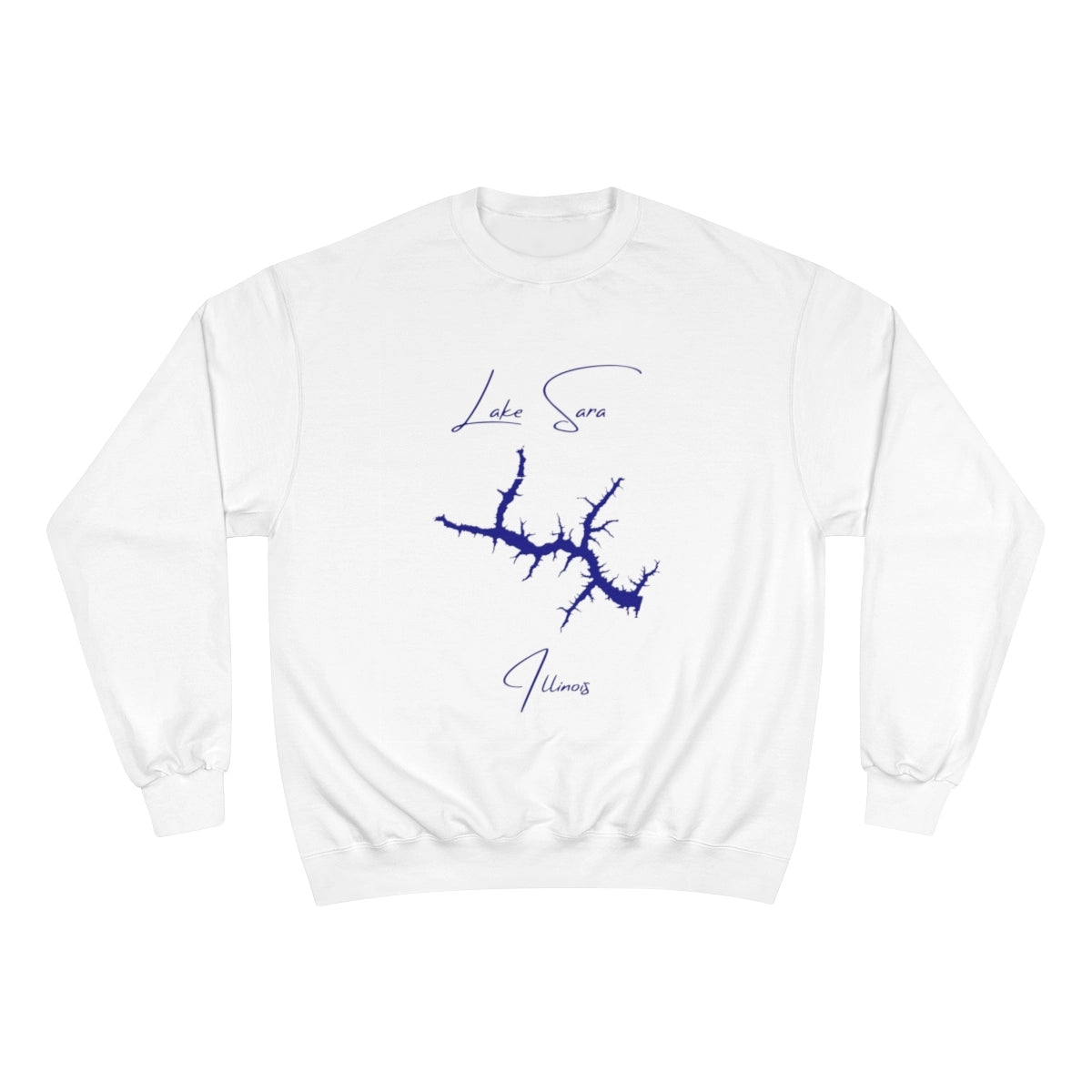 Illinois  Lake  Sara  Sweatshirt  front  position  view  from  front  white.webp