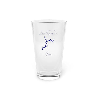 Illinois  Lake  Shelbyville  16oz  Pint  Glass  front  position  view  from  front  16oz.webp