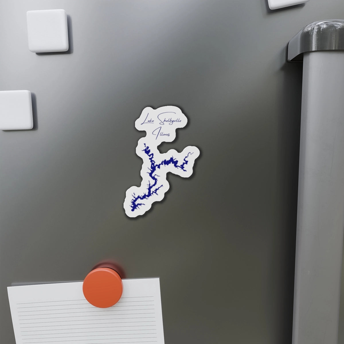 Illinois  Lake  Shelbyville  Die  Cut  Magnet  front  position  view  from  context-1  4  x  4.webp