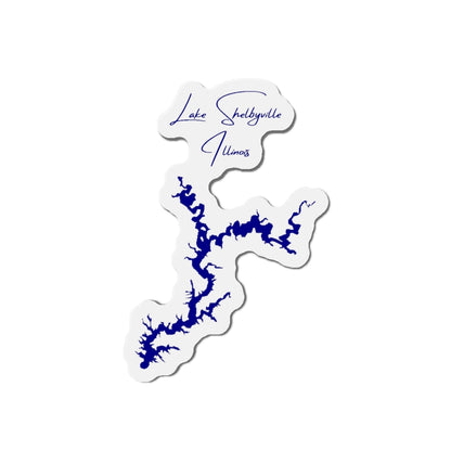 Illinois  Lake  Shelbyville  Die  Cut  Magnet  front  position  view  from  front  4  x  4.webp