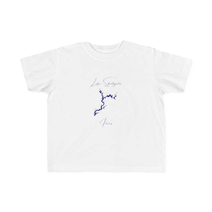 Illinois  Lake  Shelbyville  Toddler  T-shirt  front  position  view  from  front  white.webp