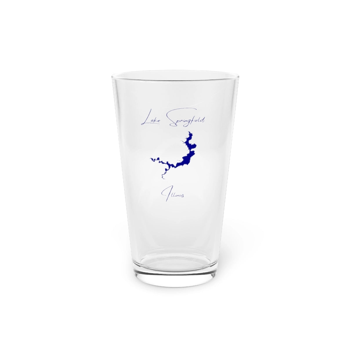 Illinois  Lake  Springfield  16oz  Pint  Glass  front  position  view  from  front  16oz.webp