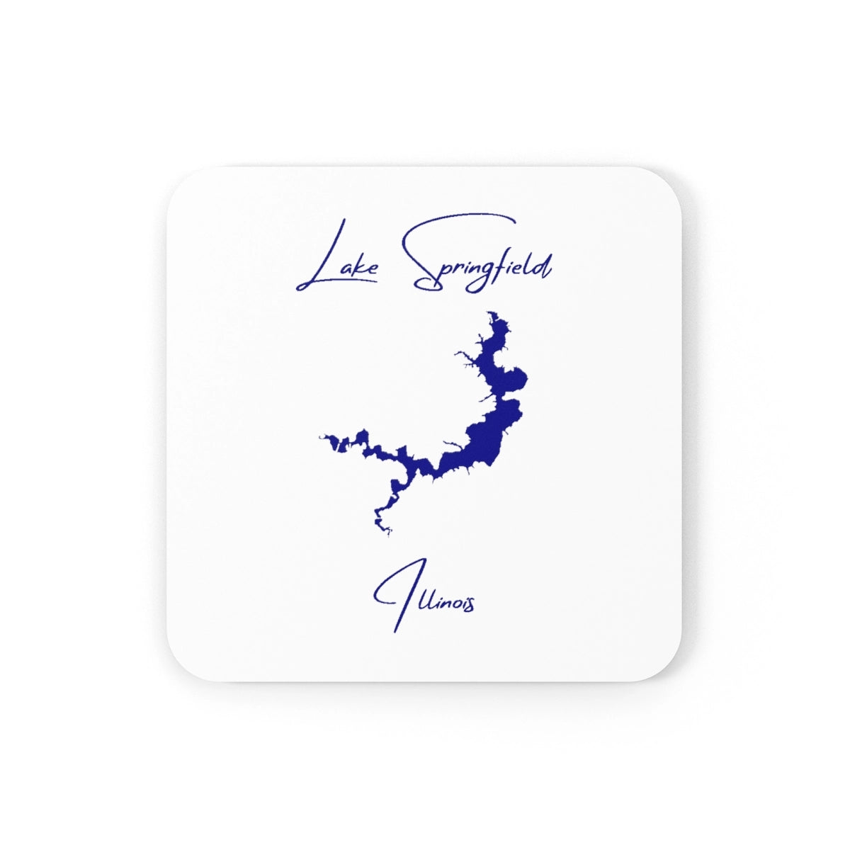 Illinois  Lake  Springfield  Coaster  Set  front  position  view  from  front  3.75  x  3.75.webp