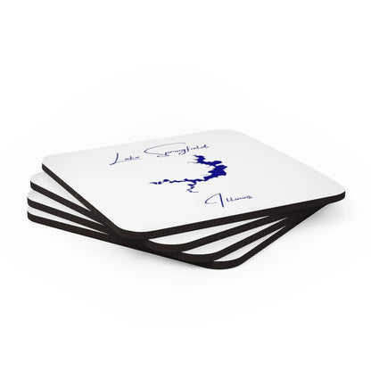 Illinois  Lake  Springfield  Coaster  Set  front  position  view  from  stacked  3.75  x  3.75.webp