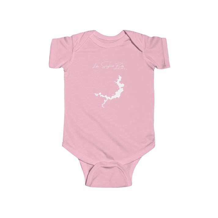 Illinois  Lake  Springfield  Onesie  front  position  view  from  front  pink.webp