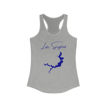 Illinois  Lake  Springfield  Racerback-Tank  front  position  view  from  front  heather  grey.webp